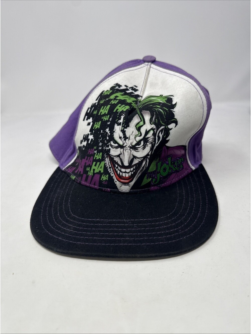 Batman The Joker Snap Back Cap Hat DC Comics Large Joker Logo